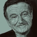 A drawing of Robin Williams