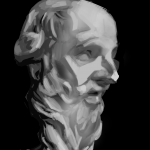 A study of a greek bust.